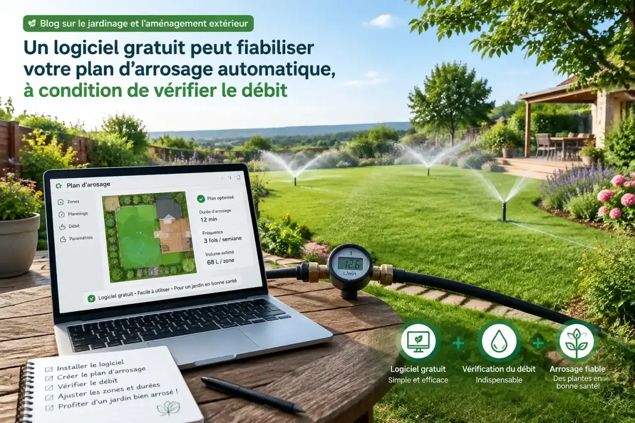 Un logiciel gratuit peut fiabiliser votre plan d’arrosage automatique, à condition de vérifier le débit