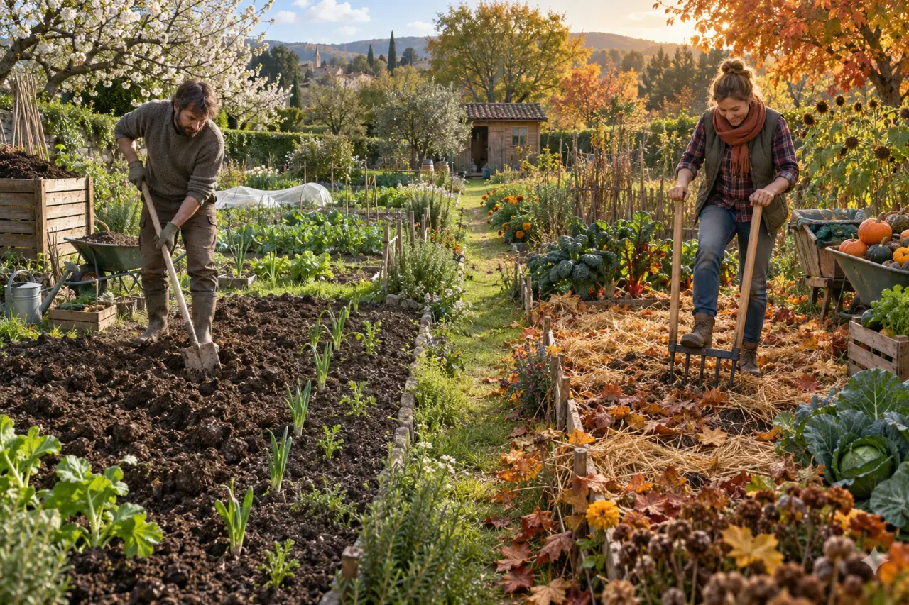 Retourner ou aérer la terre du potager : quel geste choisir selon la saison ?