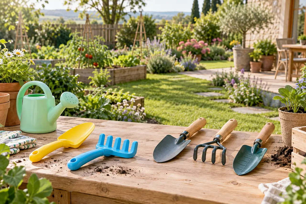 Outils de jardinage pour enfant : plastique léger ou métal robuste, comment choisir ?